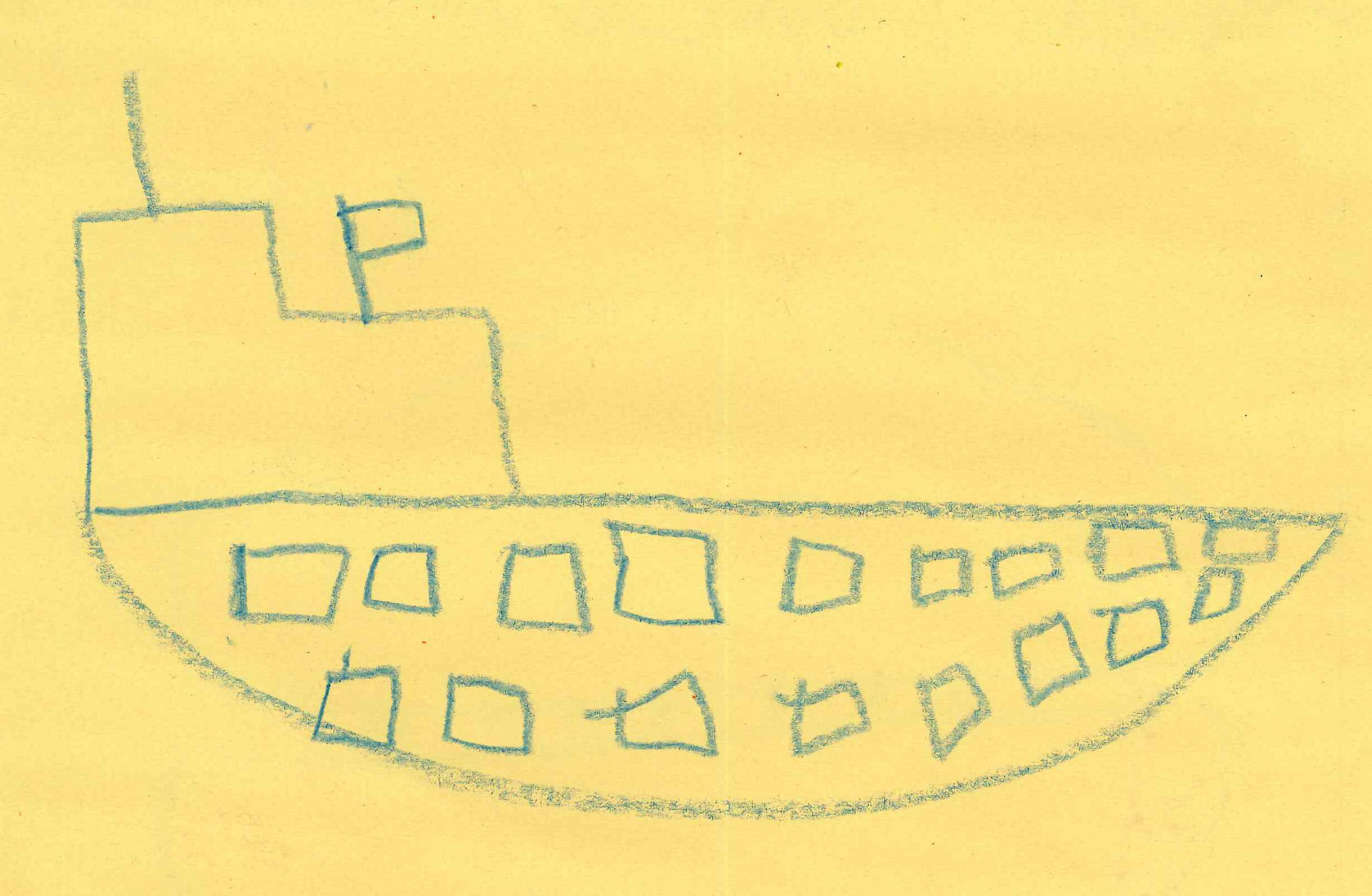 Second Special Mention: Luka M. Grade 4. "Ship outline"